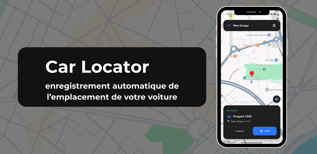Capture d'écran de l'application car locator